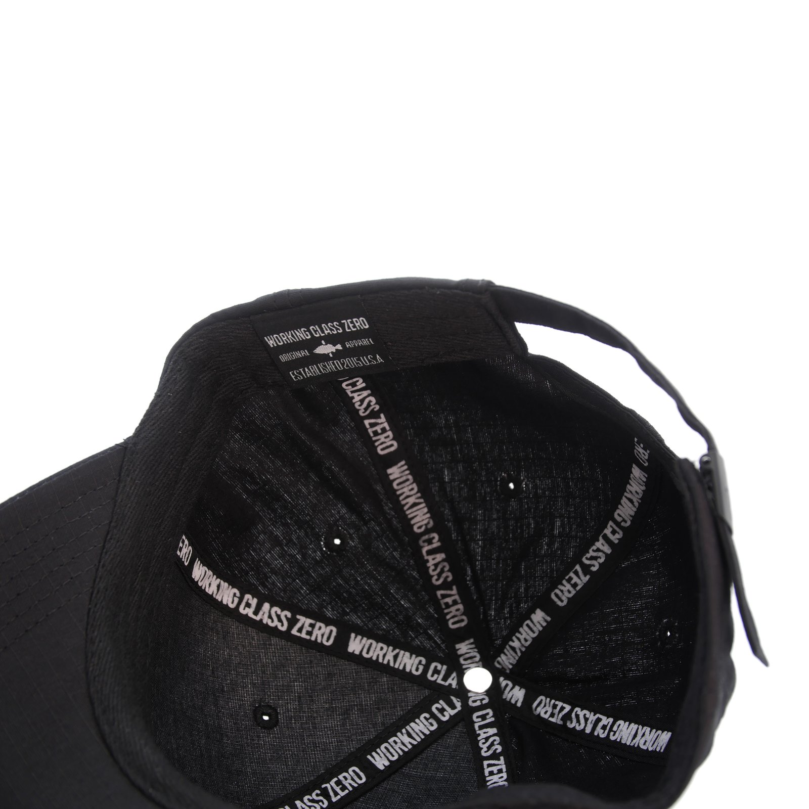 WORKING CLASS ZERO — Bars RipStop Canvas Hat ( BLACK )